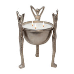 Sagebrook Home 80090 7" 42Oz Candle On Silver Statue Holder By Liv & Skye