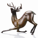 SPI Home 80162 Brass Contemporary White Tail Deer Sculpture - Home Decor