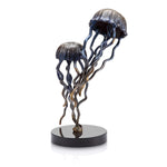 SPI Home Jellyfish Pair on Base Sculpture 