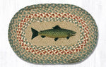 Earth Rugs MSP-09 Fish Printed Oval Swatch 10``x15``
