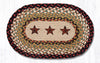 Earth Rugs MSP-19 Barn Stars Printed Oval Swatch 10``x15``