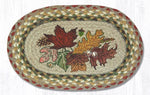 Earth Rugs MSP-24 Autumn Leaves Printed Oval Swatch 10``x15``