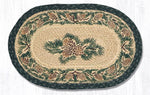 Earth Rugs MSP-025A Pinecone Printed Oval Swatch 10``x15``