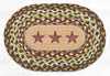 Earth Rugs MSP-51 Gold Stars Printed Oval Swatch 10``x15``