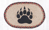 Earth Rugs MSP-81 Bear Paw Printed Oval Swatch 10``x15``