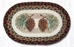Earth Rugs MSP-81 Pinecone Printed Oval Swatch 10``x15``