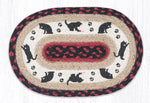 Earth Rugs MSP-238 Cat and Kitten Printed Oval Swatch 10``x15``