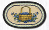 Earth Rugs MSP-312 Blueberry Basket Printed Oval Swatch 10``x15``