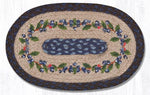 Earth Rugs MSP-312 Blueberry Vine Printed Oval Swatch 10``x15``