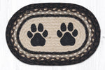Earth Rugs MSP-313 Paw Prints Printed Oval Swatch 10``x15``
