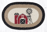 Earth Rugs MSP-313 Windmill Printed Oval Swatch 10``x15``