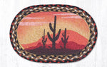 Earth Rugs MSP-319 Desert Sunset Printed Oval Swatch 10``x15``