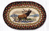 Earth Rugs MSP-319 Winter Elk Printed Oval Swatch 10``x15``