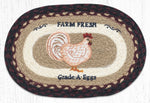 Earth Rugs MSP-344 Farmhouse Chicken Printed Oval Swatch 10``x15``
