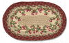 Earth Rugs MSP-390 Cranberries Printed Oval Swatch 10``x15``