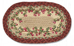 Earth Rugs MSP-390 Cranberries Printed Oval Swatch 10``x15``