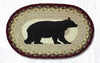 Earth Rugs MSP-395 Cabin Bear Printed Oval Swatch 10``x15``