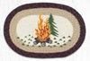 Earth Rugs MSP-395 Campfire Printed Oval Swatch 10``x15``