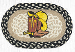 Earth Rugs MSP-430 Cowboy Spurs Printed Oval Swatch 10``x15``