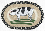 Earth Rugs MSP-430 Pig Printed Oval Swatch 10``x15``