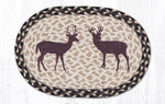 Earth Rugs MSP-518 Deer Silhouette Printed Oval Swatch 10``x15``