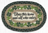 Earth Rugs MSP-605 Bless this Home Printed Oval Swatch 10``x15``