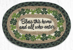 Earth Rugs MSP-605 Bless this Home Printed Oval Swatch 10``x15``
