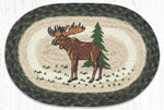 Earth Rugs MSP-610 Highland Moose Printed Oval Swatch 10``x15``