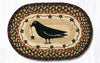 Earth Rugs MSP-919 Crow & Star Printed Oval Swatch 10``x15``