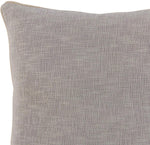 Benzara Square Fabric Throw Pillow with Textured Details, Gray