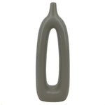 Sagebrook Home 16848-03 Ceramic, 14" Open Cut-Out Vase, Sage Green