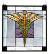 Meyda Lighting 81519 18"W X 18"H Medical Stained Glass Window Panel