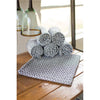 Kalalou NRV1317 Cotton Napkins, Black & White Diamonds Set of 6