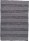 Benzara Rectangular Polypropylene Rug with Stripe pattern, Large, Dark Gray