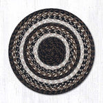 Earth Rugs C-313 Mocha/Frappuccino Round Chair Pad 15``x15``