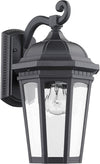 Telsa, Transitional 1 Light Black Outdoor Wall Sconce 16.5`` Height
