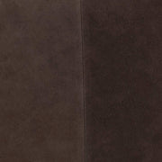 Benzara Square Leatherette Throw Pillow with Flanged Edges, Cocoa Brown