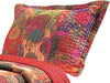 Benzara Tisa Fabric Standard Pillow Sham with Floral and Fruit Pattern, Multicolor