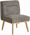 Benzara Fabric Upholstered 1 Seater Sofa with Splayed Legs, Gray and Brown