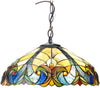 Chloe Lighting CH18780VA18-DH2 Liaison Tiffany-Style 2 Light Victorian Ceiling Pendent 18`` Shade