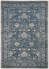 Benzara Machine Woven Fabric Rug with Floral Vine Pattern, Medium, Brown and Gray