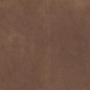Benzara Square Leatherette Throw Pillow with Flanged Edges, Chestnut Brown
