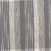 Benzara Rectangular Fabric Throw Pillow with Plaid Pattern, Gray