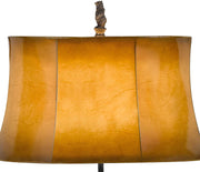 Benzara 3 Way Resin Body Table Lamp with Forest and Bear Design, Brown and Black