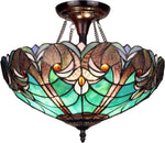 Chloe Lighting Liaison Victorian-Style 2-Light Ceiling Semi-Flush Mount 16"