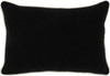 Benzara BM228872 Textured Fabric Throw Pillow with Piping, Black and Cream