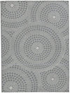 Benzara Power loomed Flatweave Fabric Rug with Tribal Pattern, Large, Gray