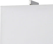 Benzara Metal Wall Lamp with  2 Gooseneck Reading Lights, White and Silver