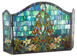 Chloe Lighting CH1F592BV48-GFS Tiffany-Glass 3pcs Folding Victorian Fireplace Screen 40`` Wide