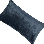 Benzara BM228800 Fabric Throw Pillow with Gleam and Solid Color, 26 X 5 inch, Blue